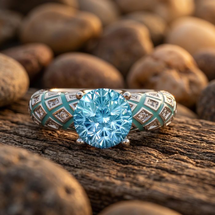 Velour Luma Ring - Aquamarine 1