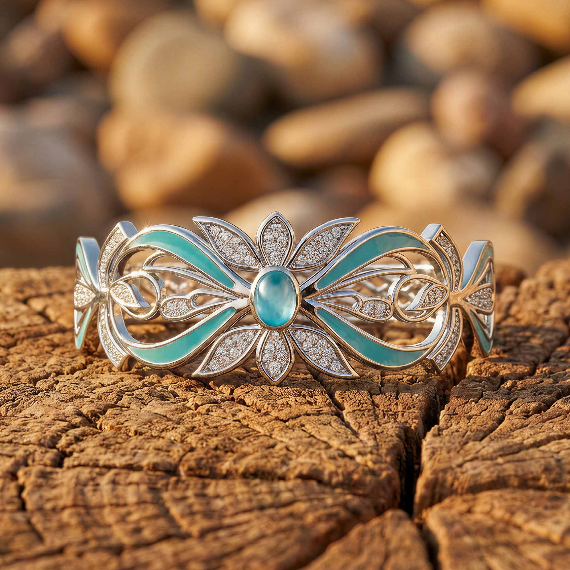 Frontier Whirlwind Bracelet - Aquamarine 1