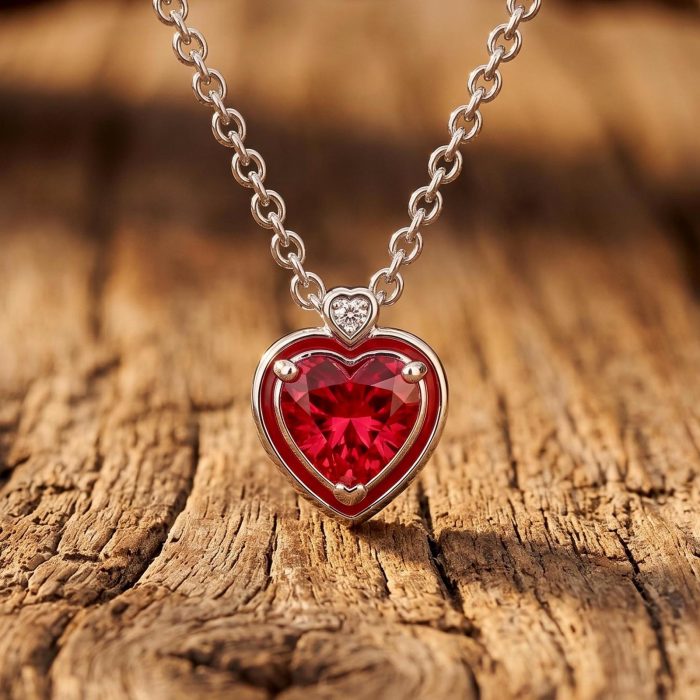 Loyal Heart Necklace - Ruby 1