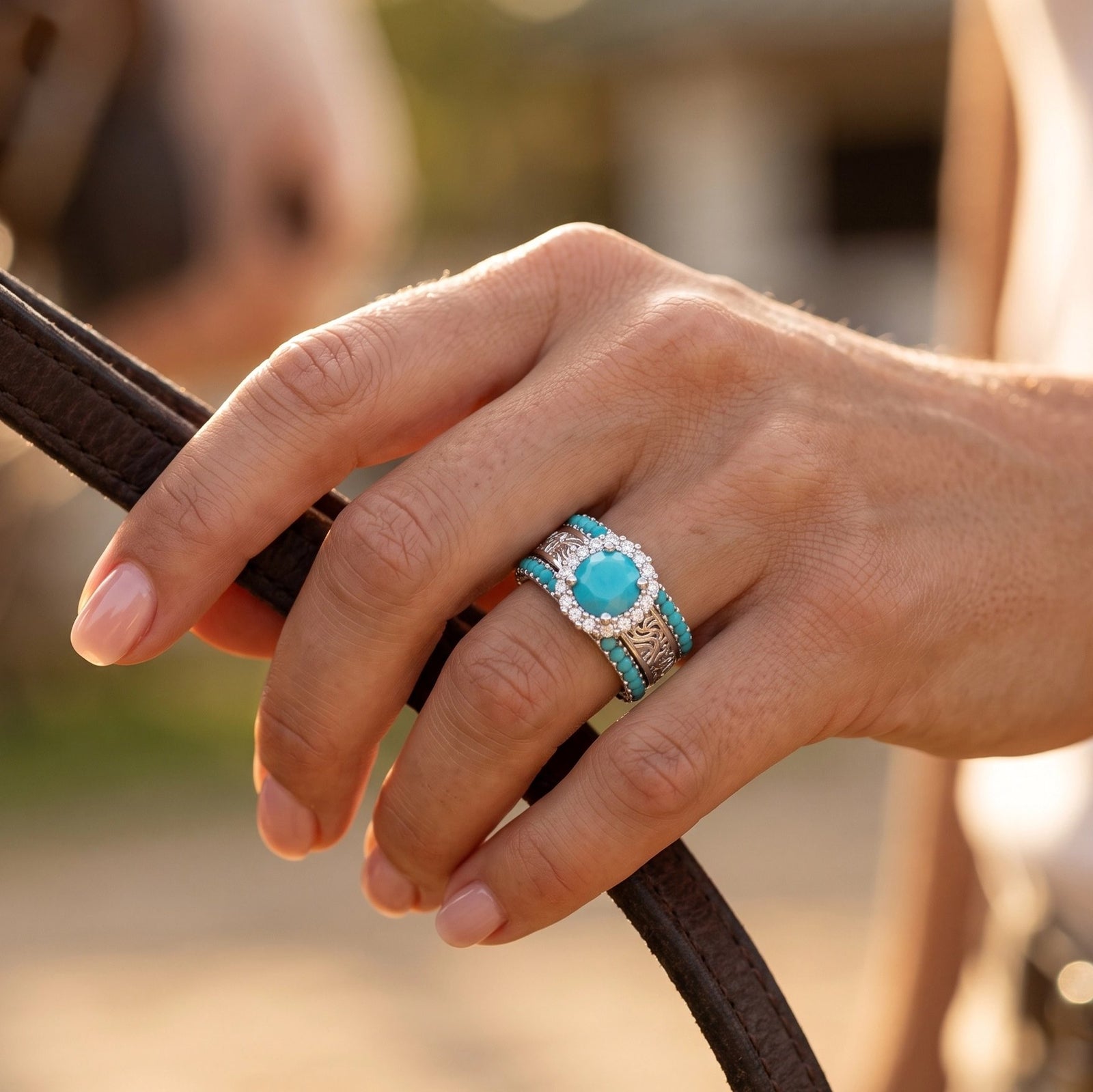 Desert Starpath Ring Set - Turquoise 2