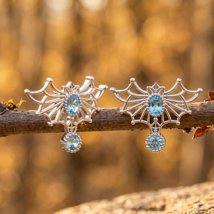 Aether Weave Earrings - Aquamarine 1