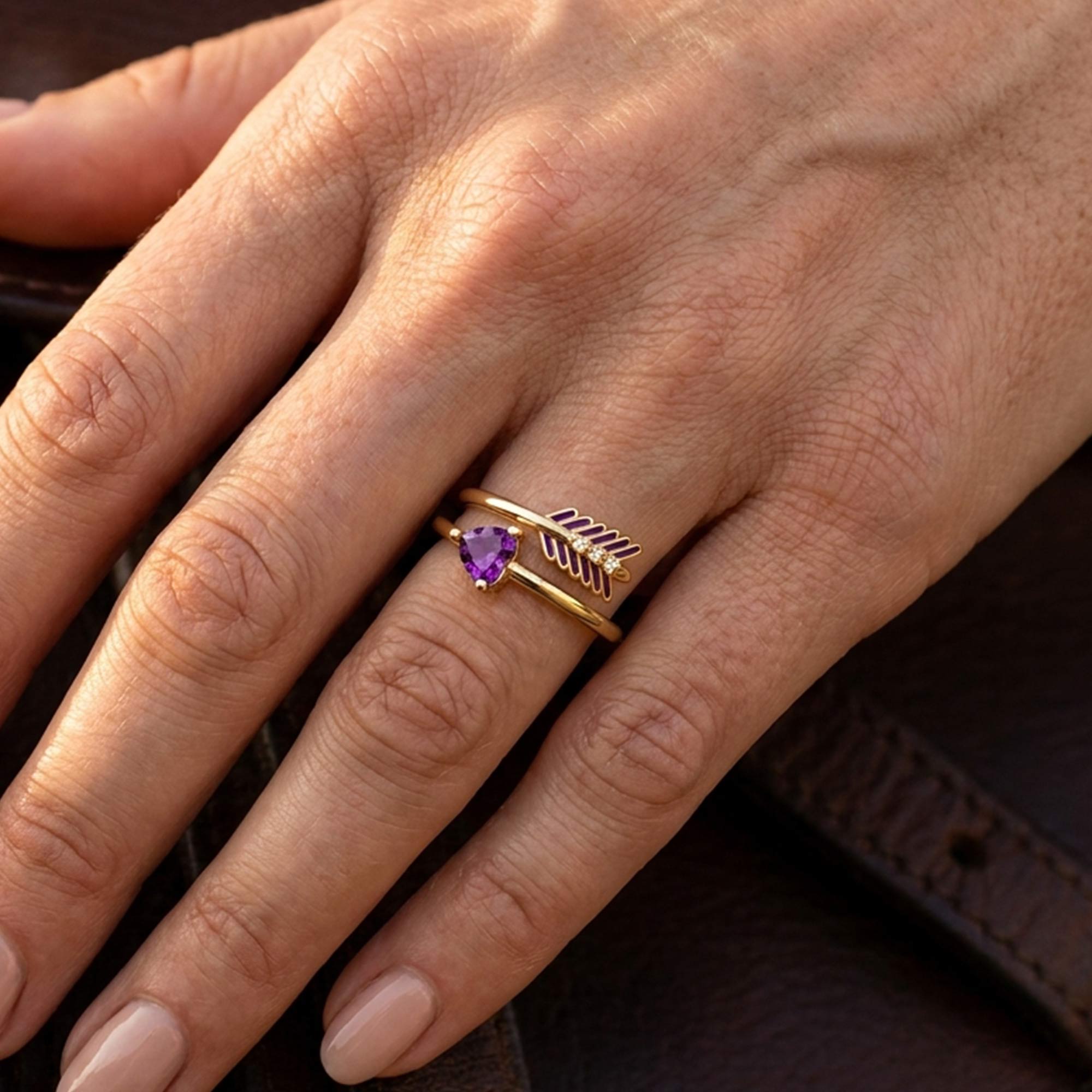 Arrow's Path Ring - Amethyst 4