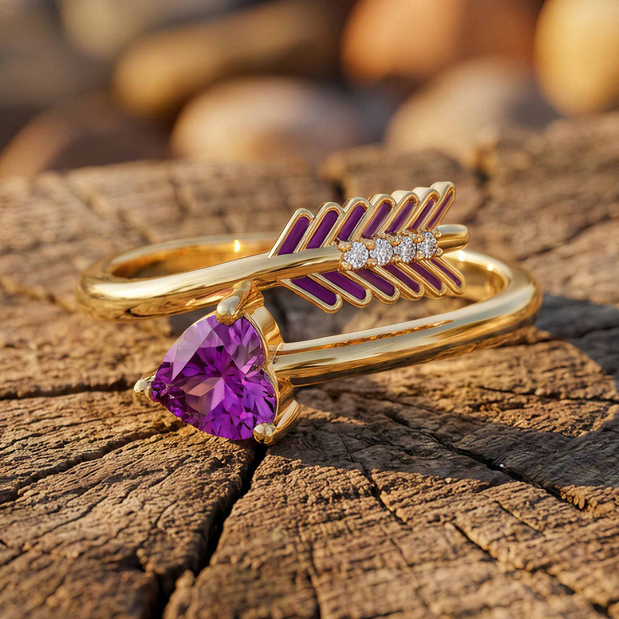 Arrow's Path Ring - Amethyst 1