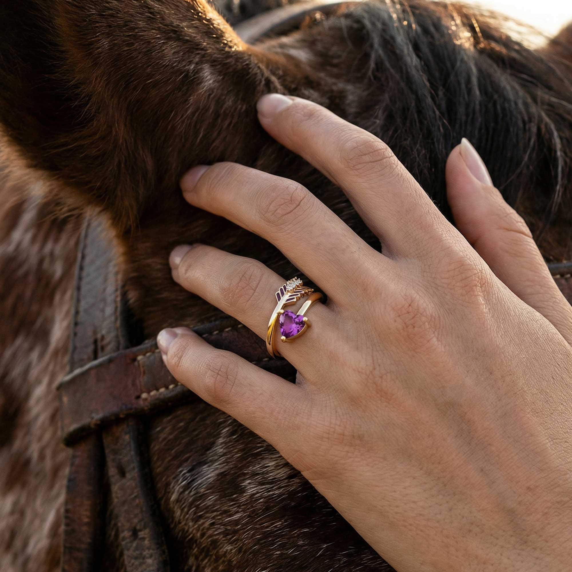 Arrow's Path Ring - Amethyst 2