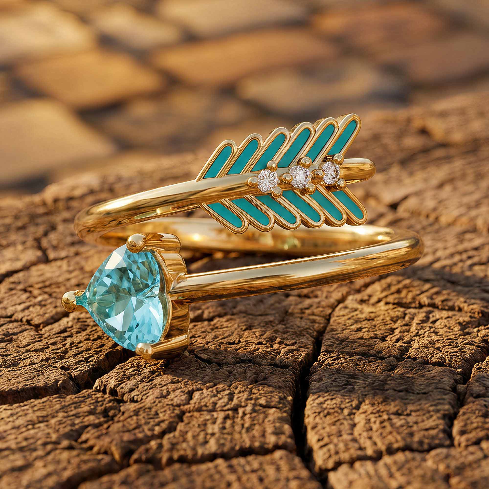 Arrow's Path Ring - Aquamarine 1