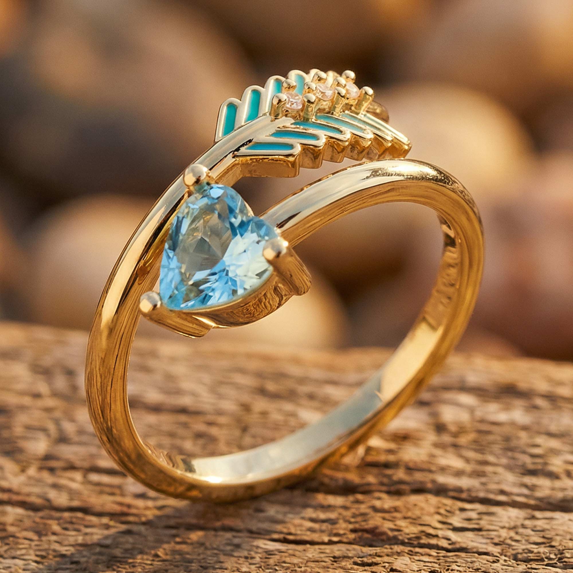 Arrow's Path Ring - Aquamarine 3