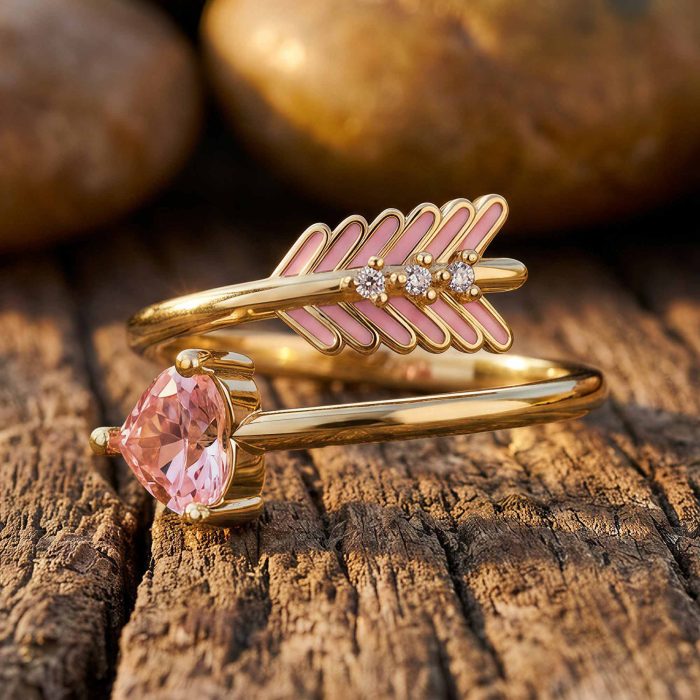 Arrow's Path Ring - Rose Quartz 1