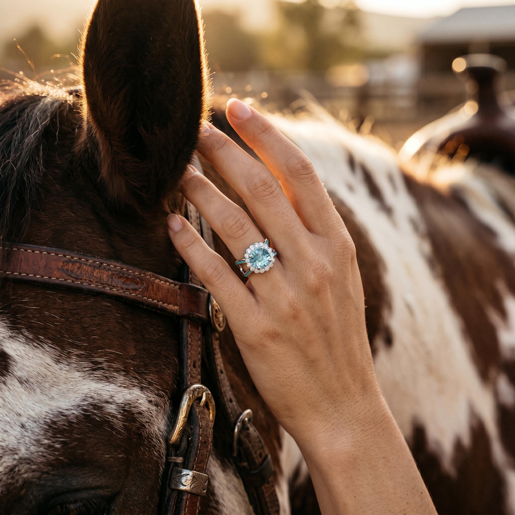 Aureli Bloom Ring - Aquamarine 2