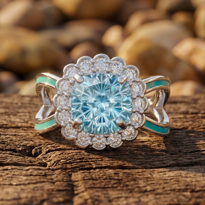 Aureli Bloom Ring - Aquamarine 1