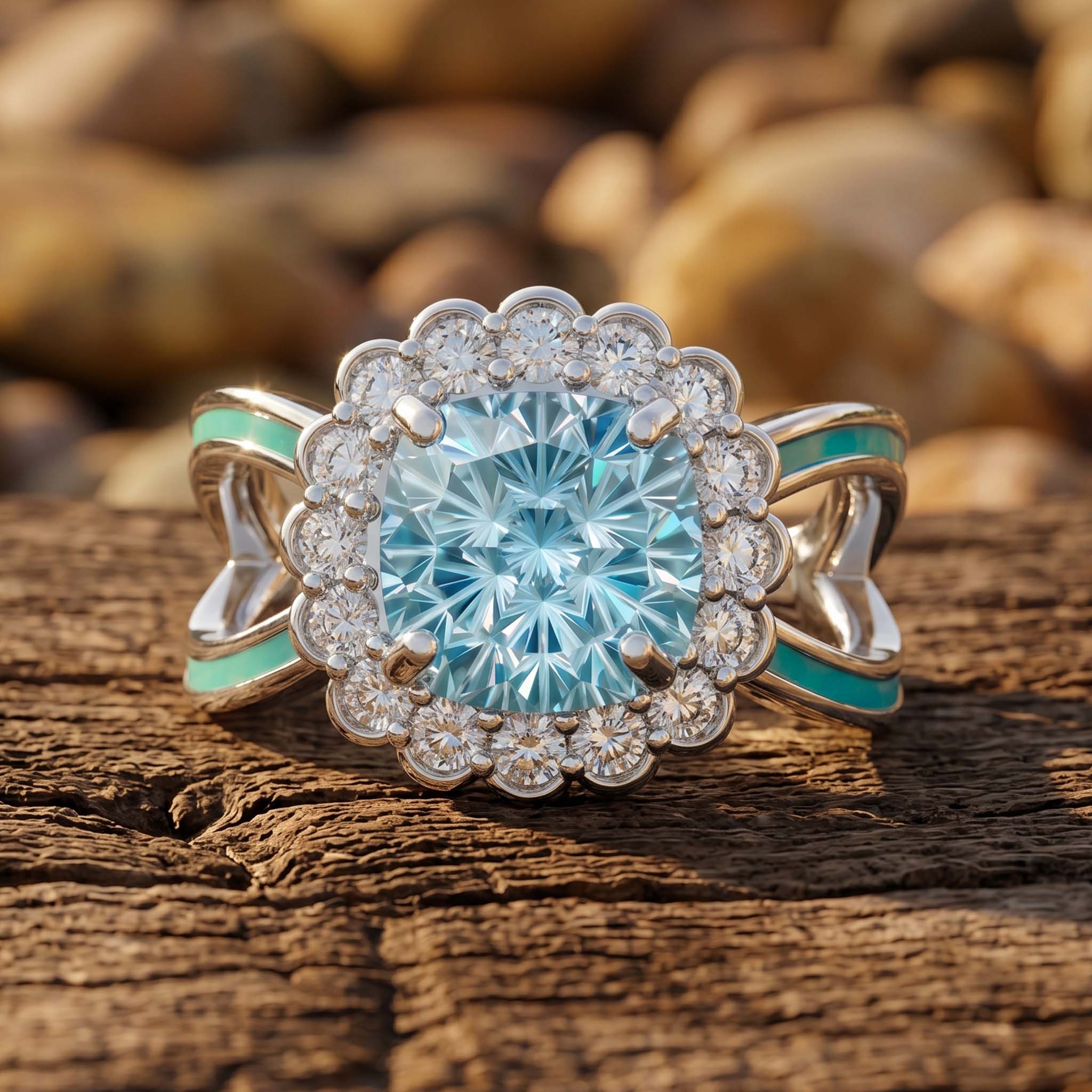 Aureli Bloom Ring - Aquamarine 1