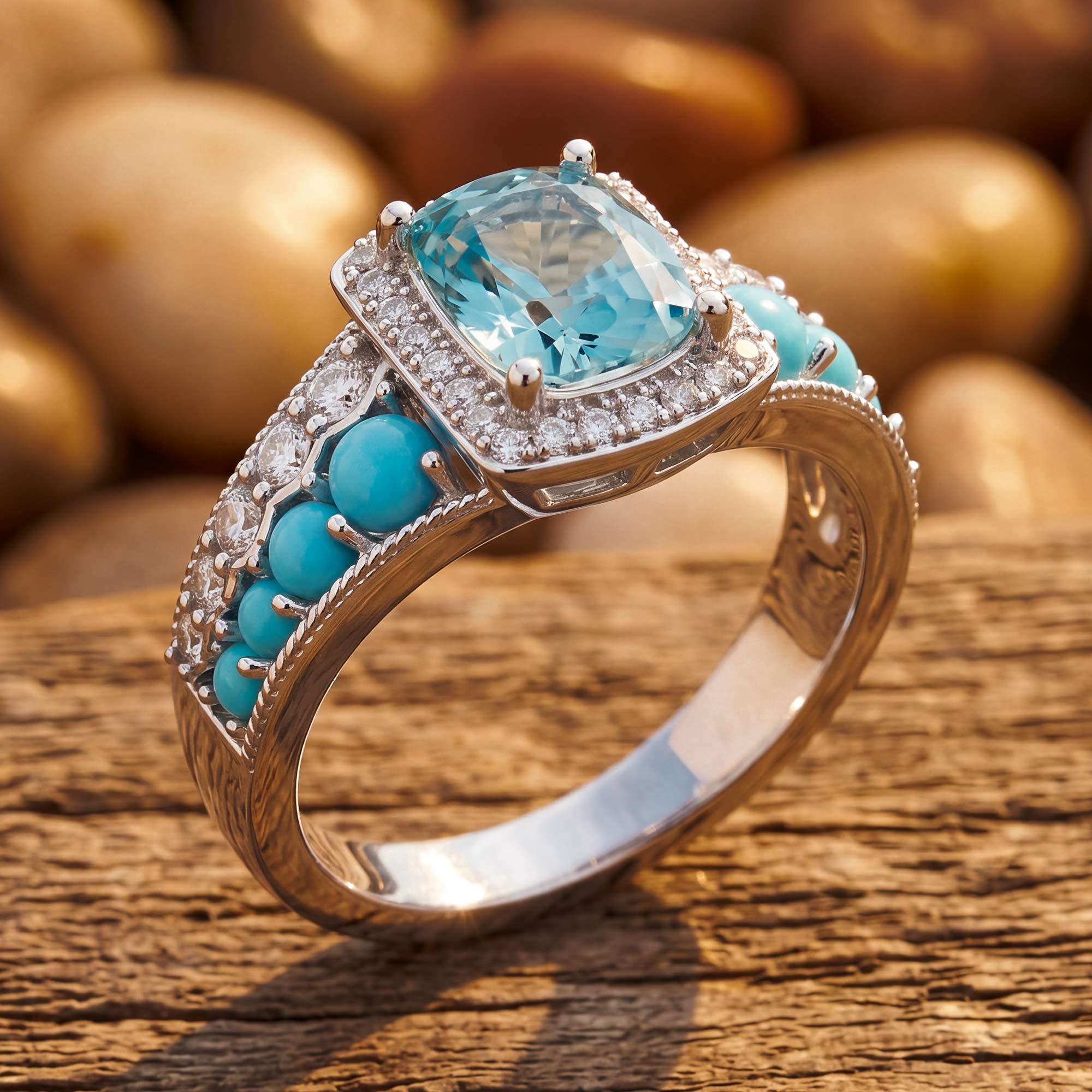 Aurora Guardian Ring - Aquamarine 3