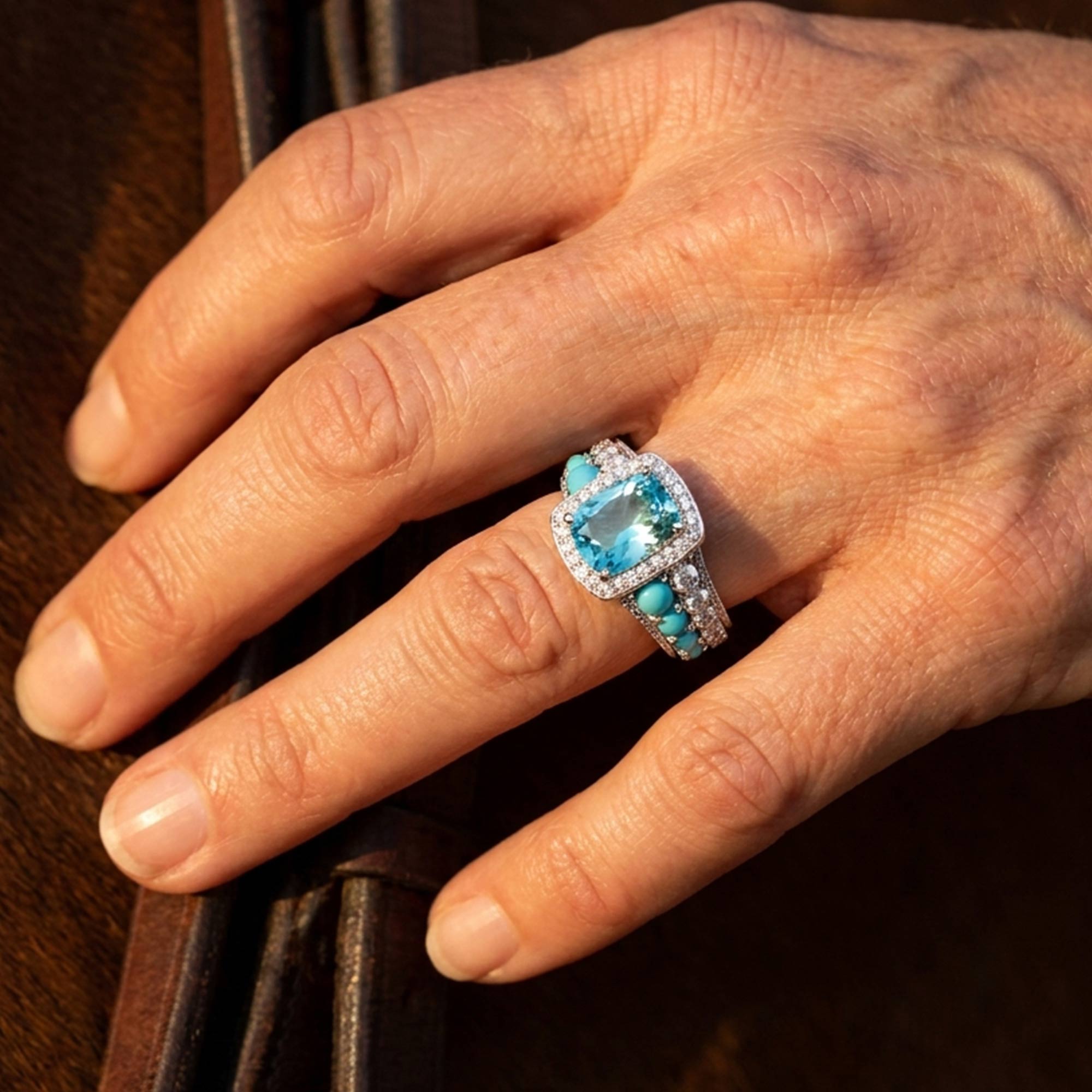 Aurora Guardian Ring - Aquamarine 4