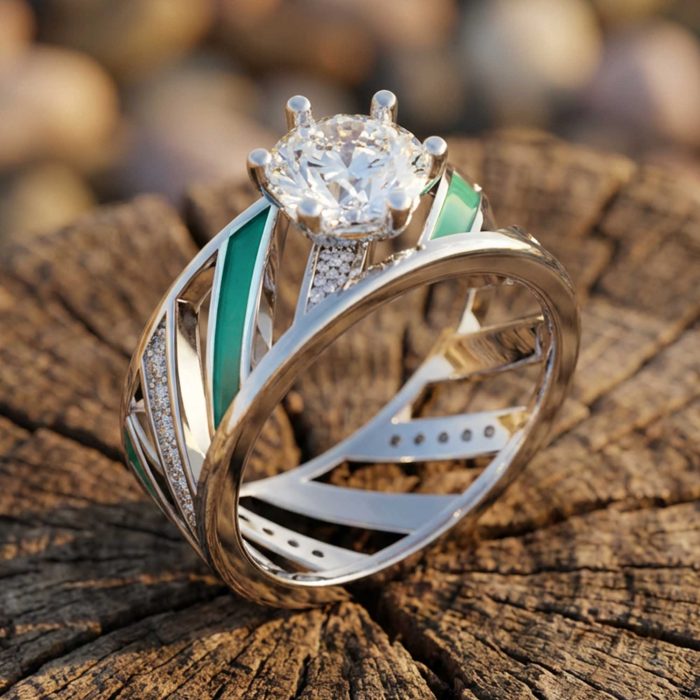 Aurora Veil Ring - Moissanite 1
