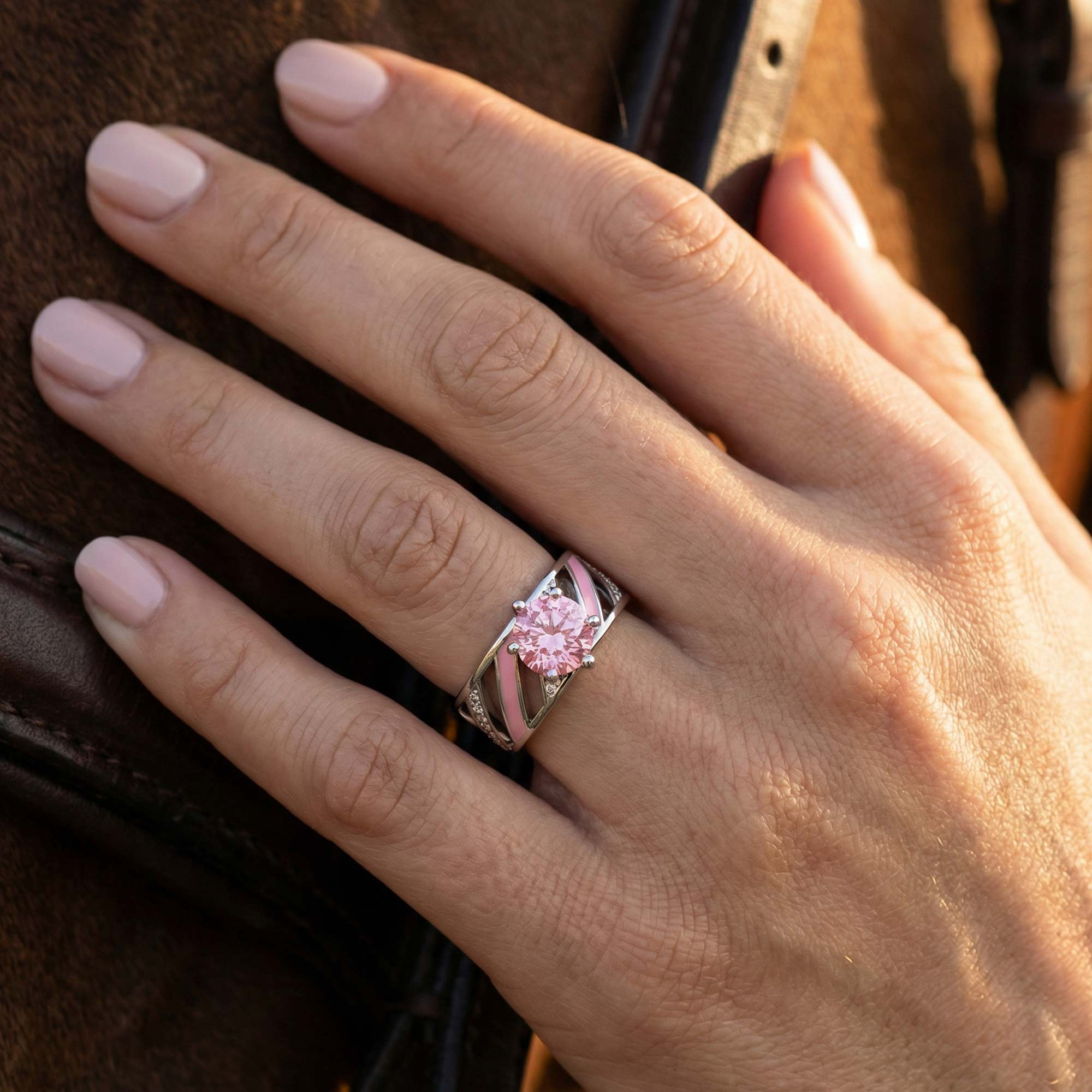 Aurora Veil Ring - Rose Quartz 2