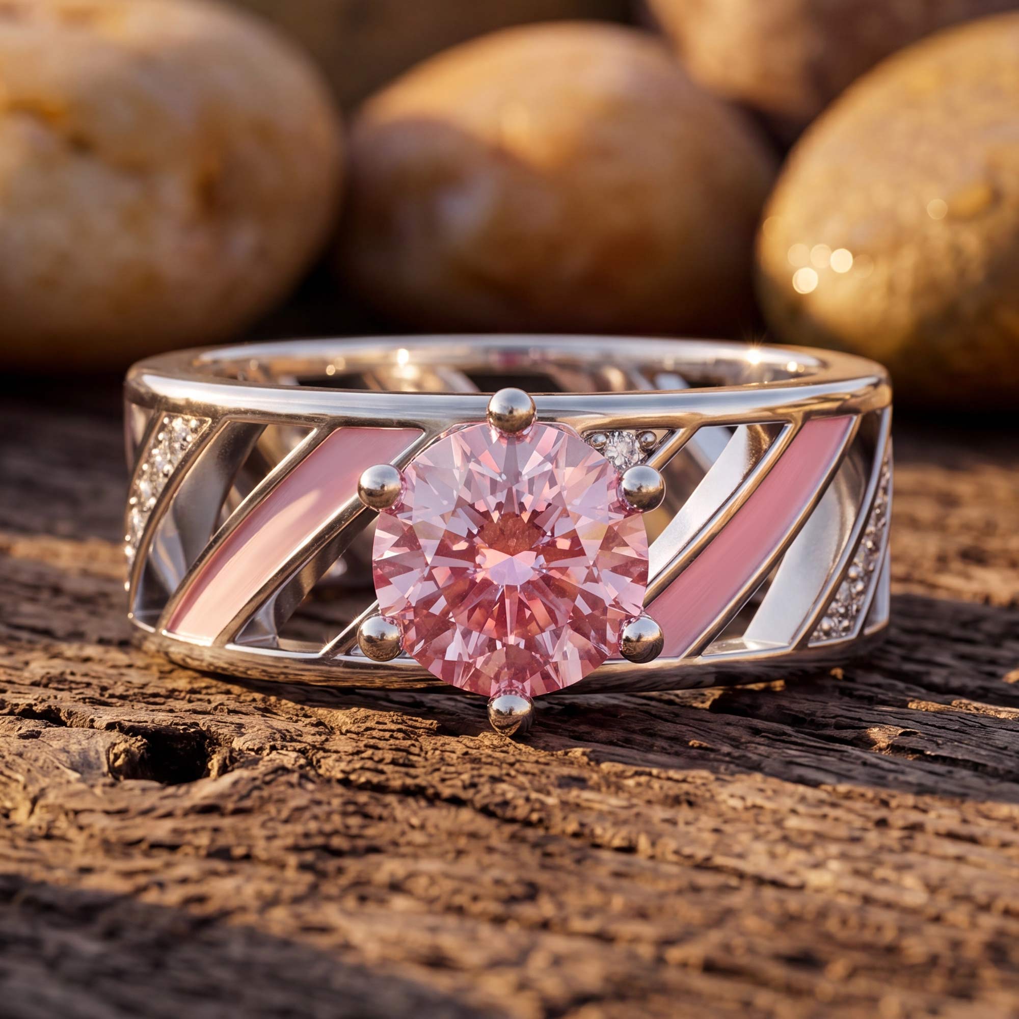 Aurora Veil Ring - Rose Quartz 3
