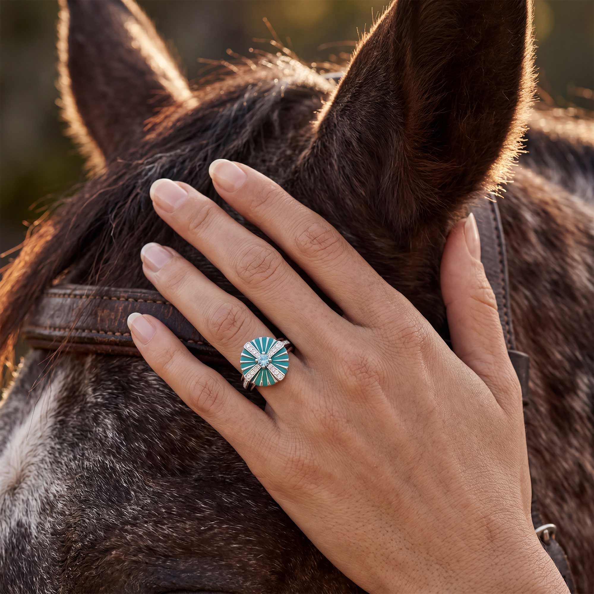 Azure Compass Ring 4