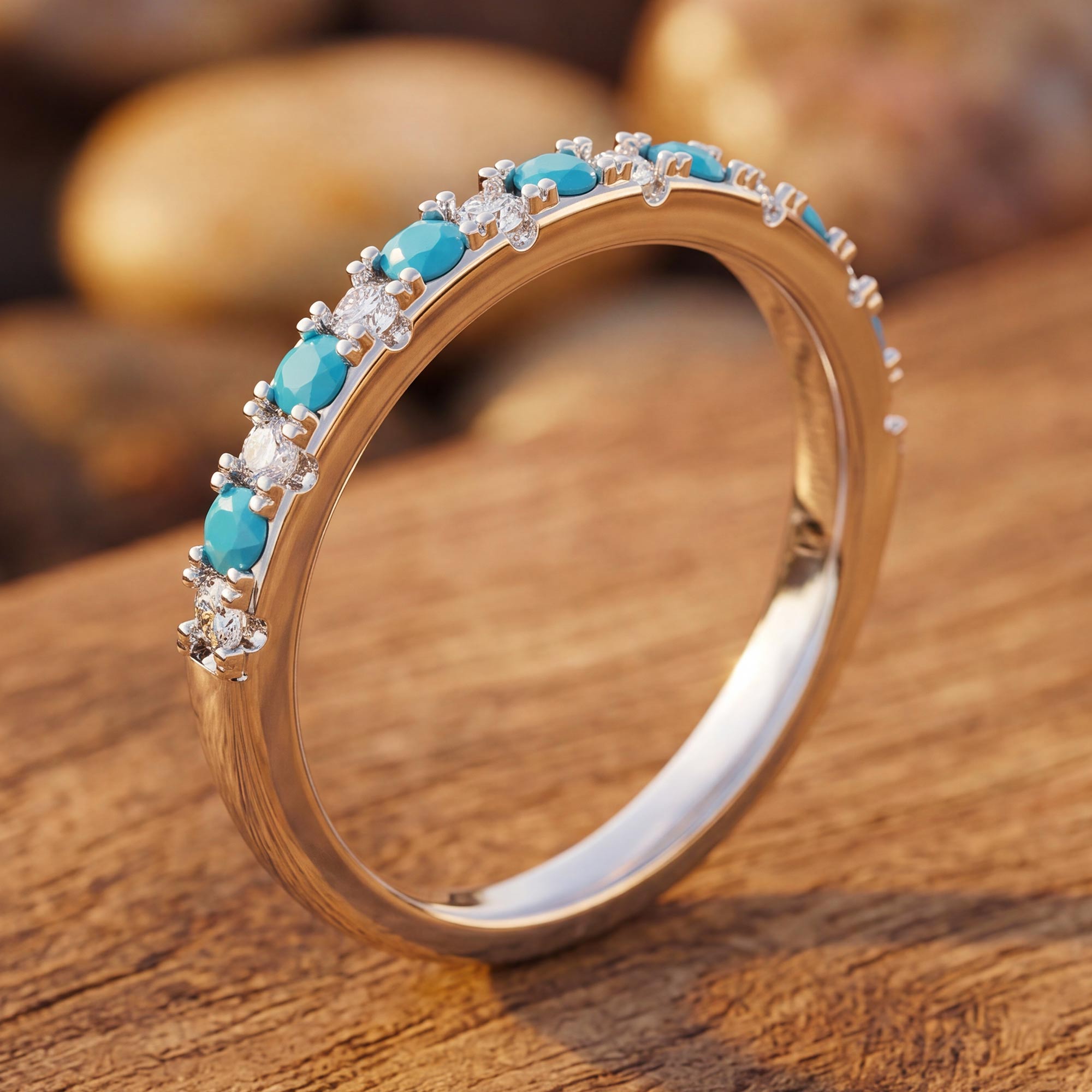 Azure Gleam Ring - Turquoise 3