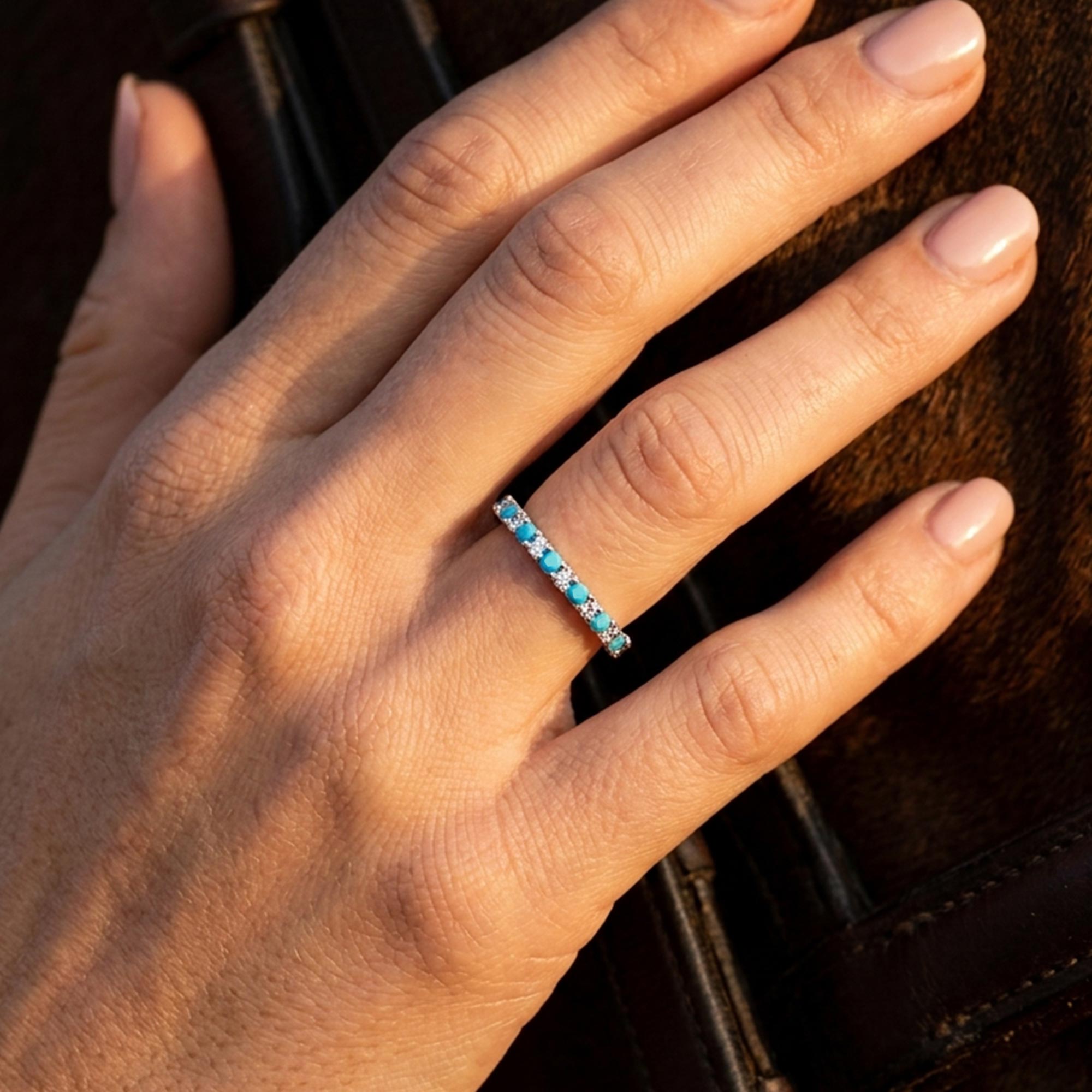 Azure Gleam Ring - Turquoise 4