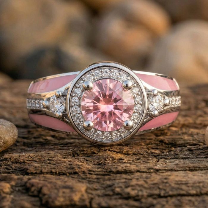 Brave Belt Ring - Rose Quartz 1