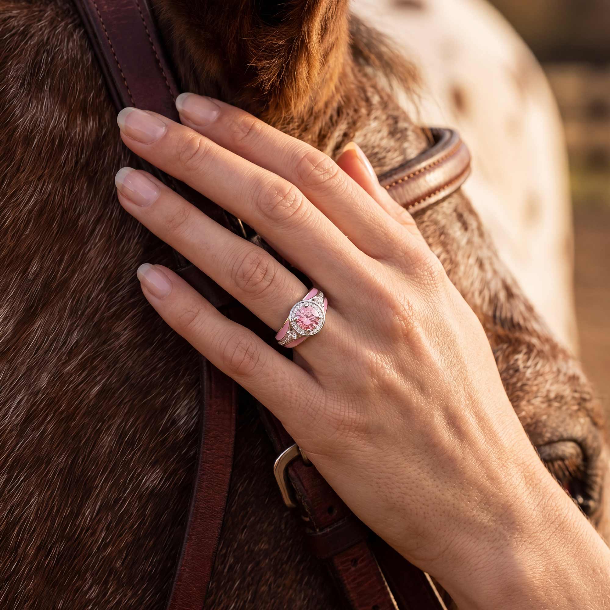 Brave Belt Ring - Rose Quartz 2