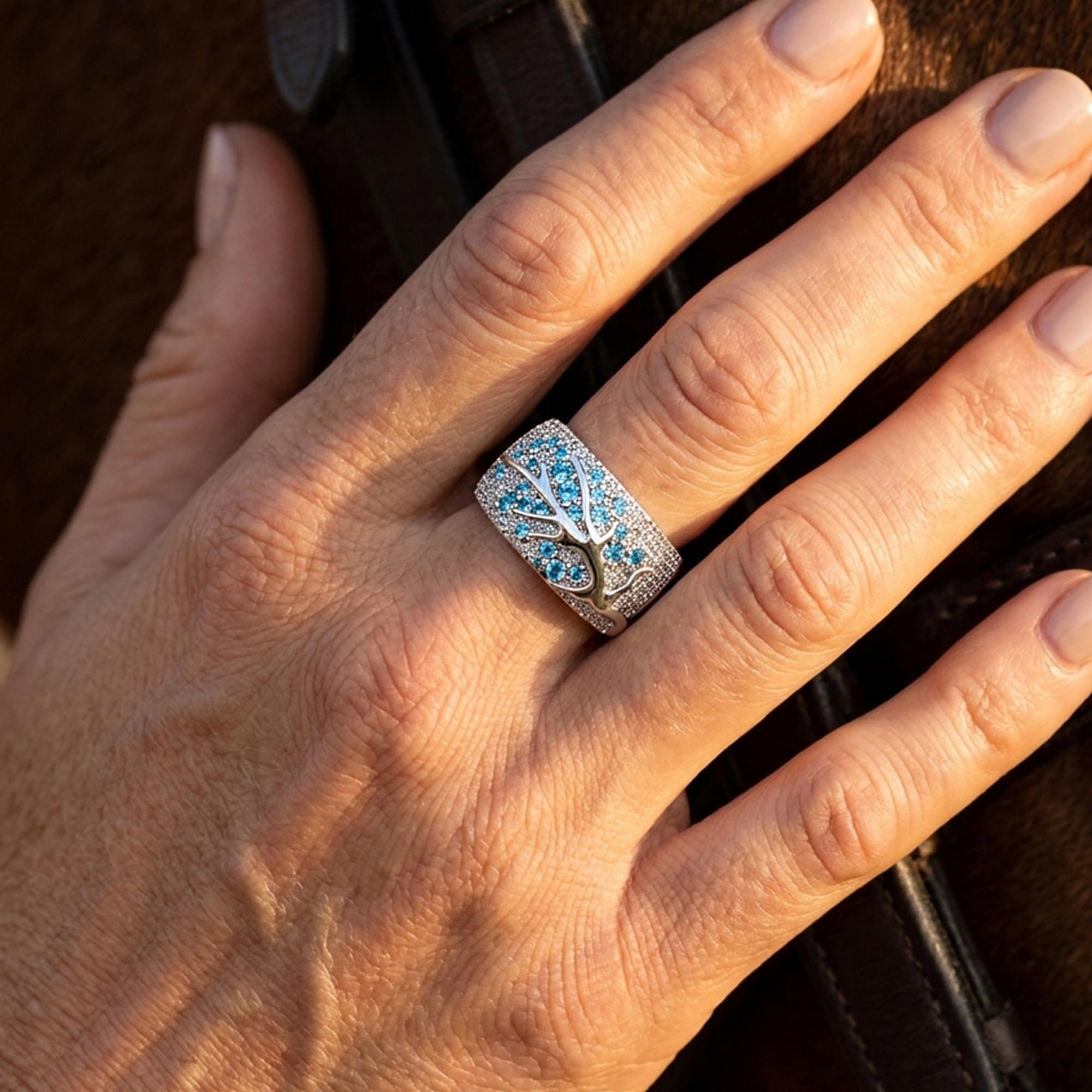 Bubblewaltz Ring - Aquamarine 2