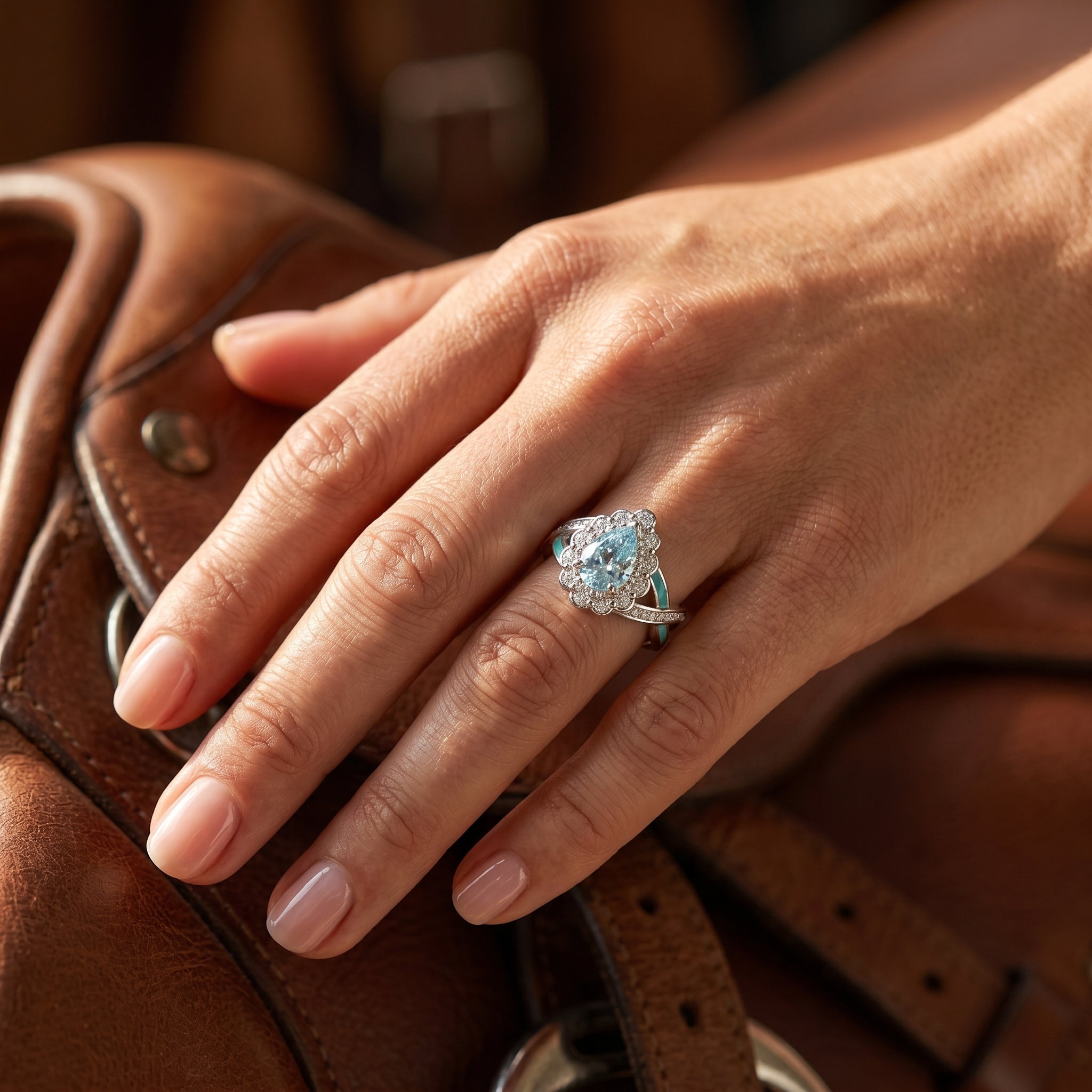 Calyra Dew Ring - Aquamarine 2