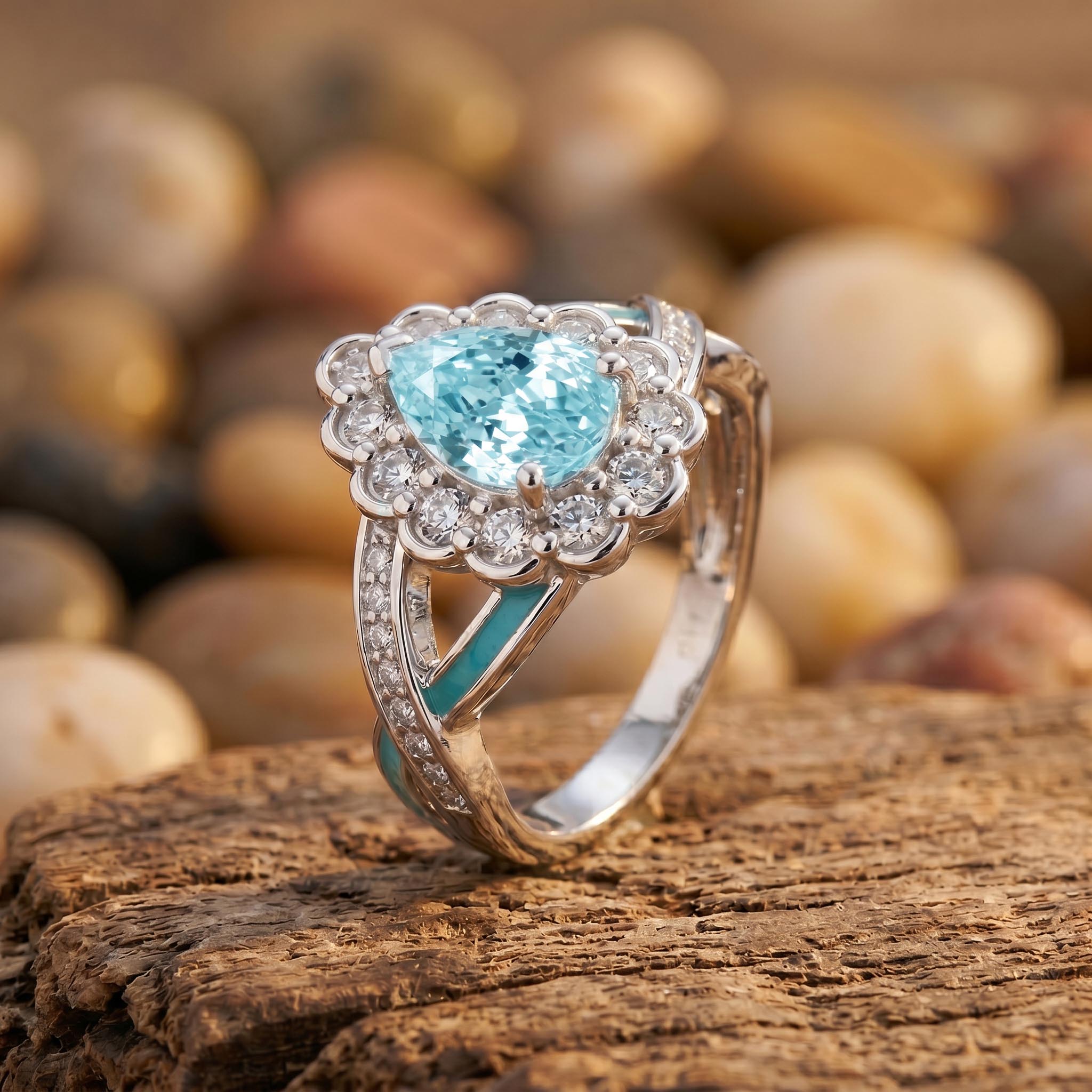 Calyra Dew Ring - Aquamarine 3