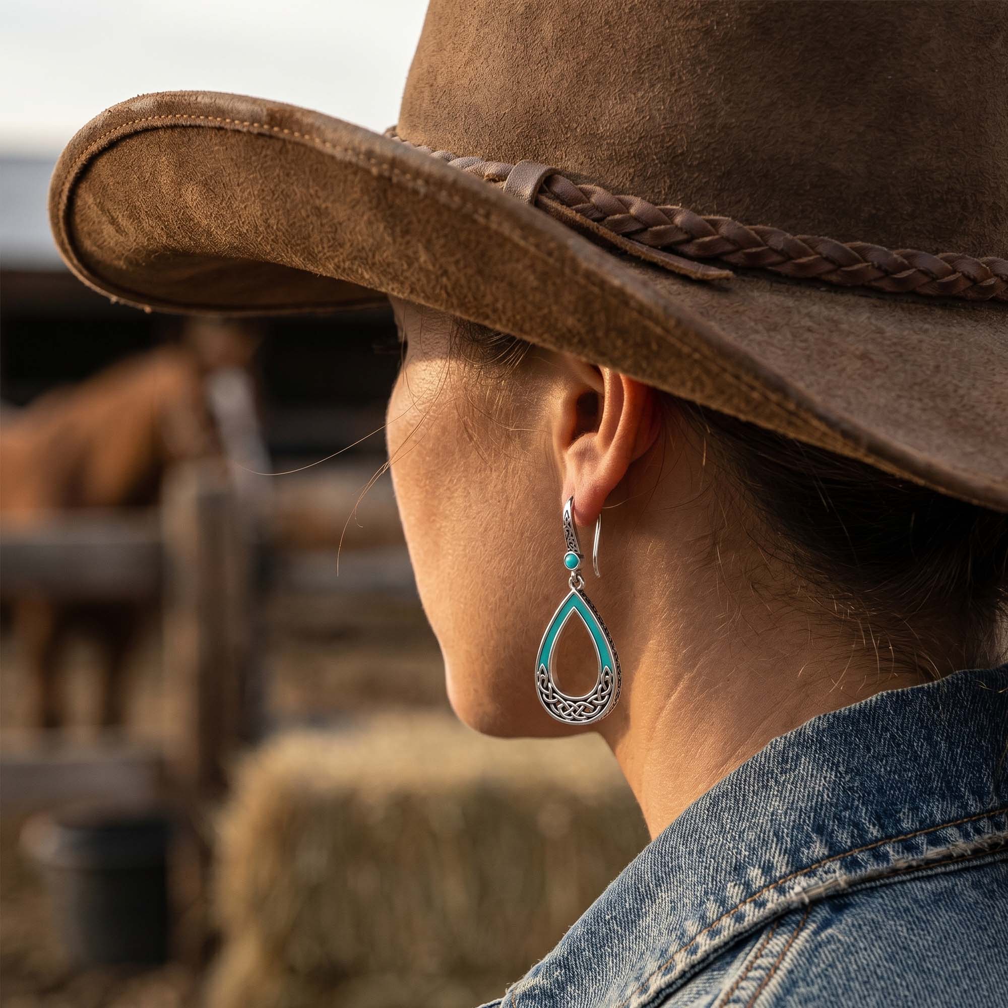 Canyon Teardrop Earrings - Turquoise 2