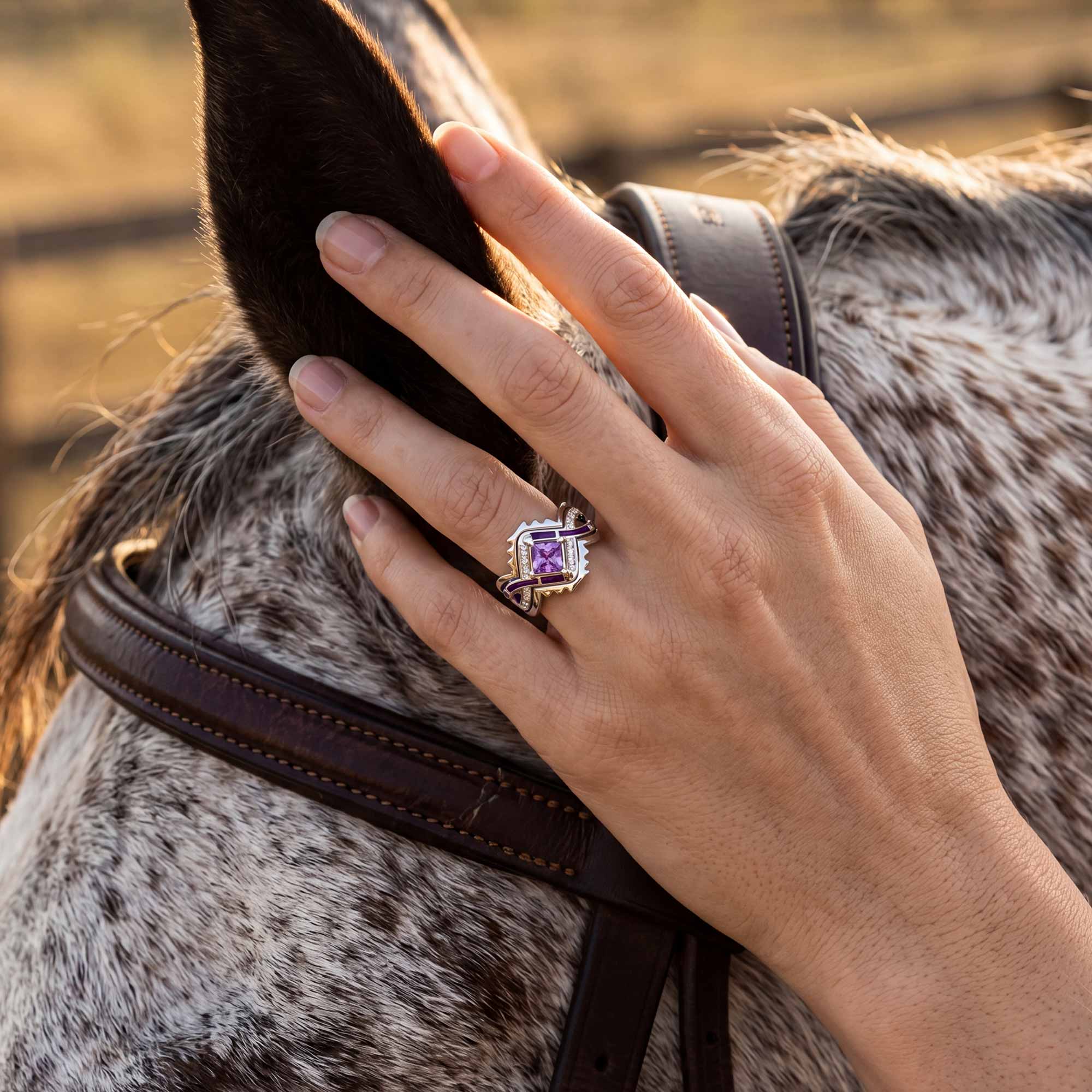 Cascading Ridges Ring - Amethyst 2