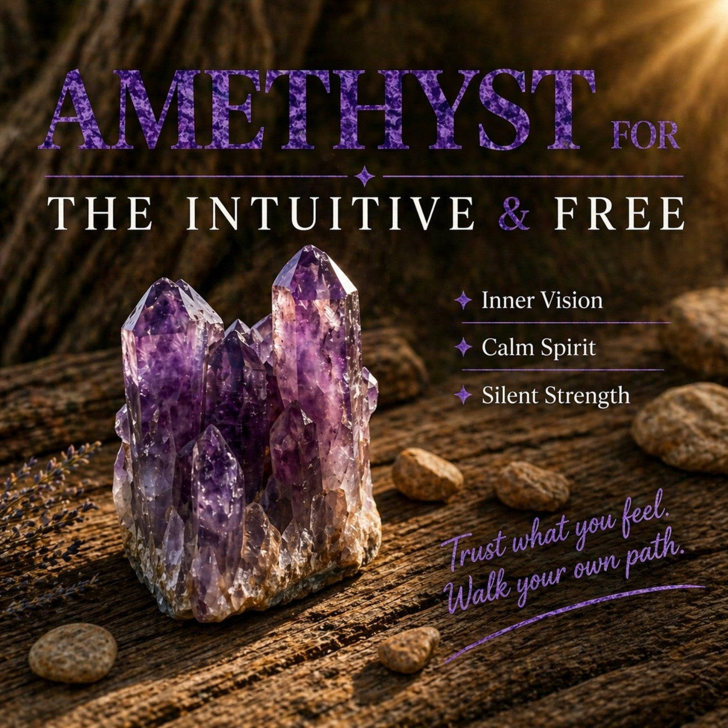Cascading Ridges Ring - Amethyst 4