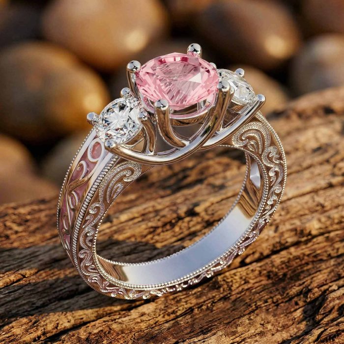 Century Romance Ring - Rose Quartz 1