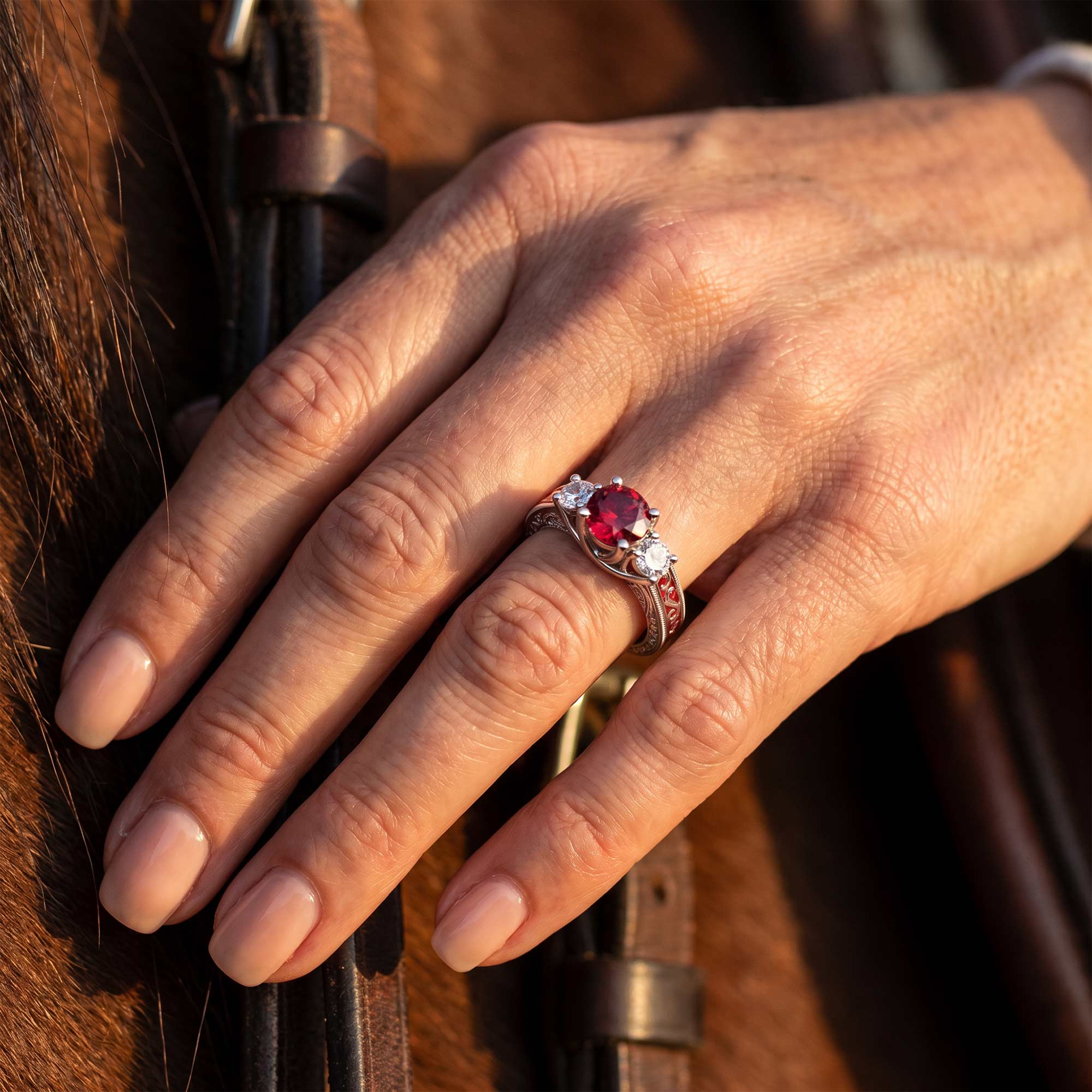 Century Romance Ring - Ruby 2