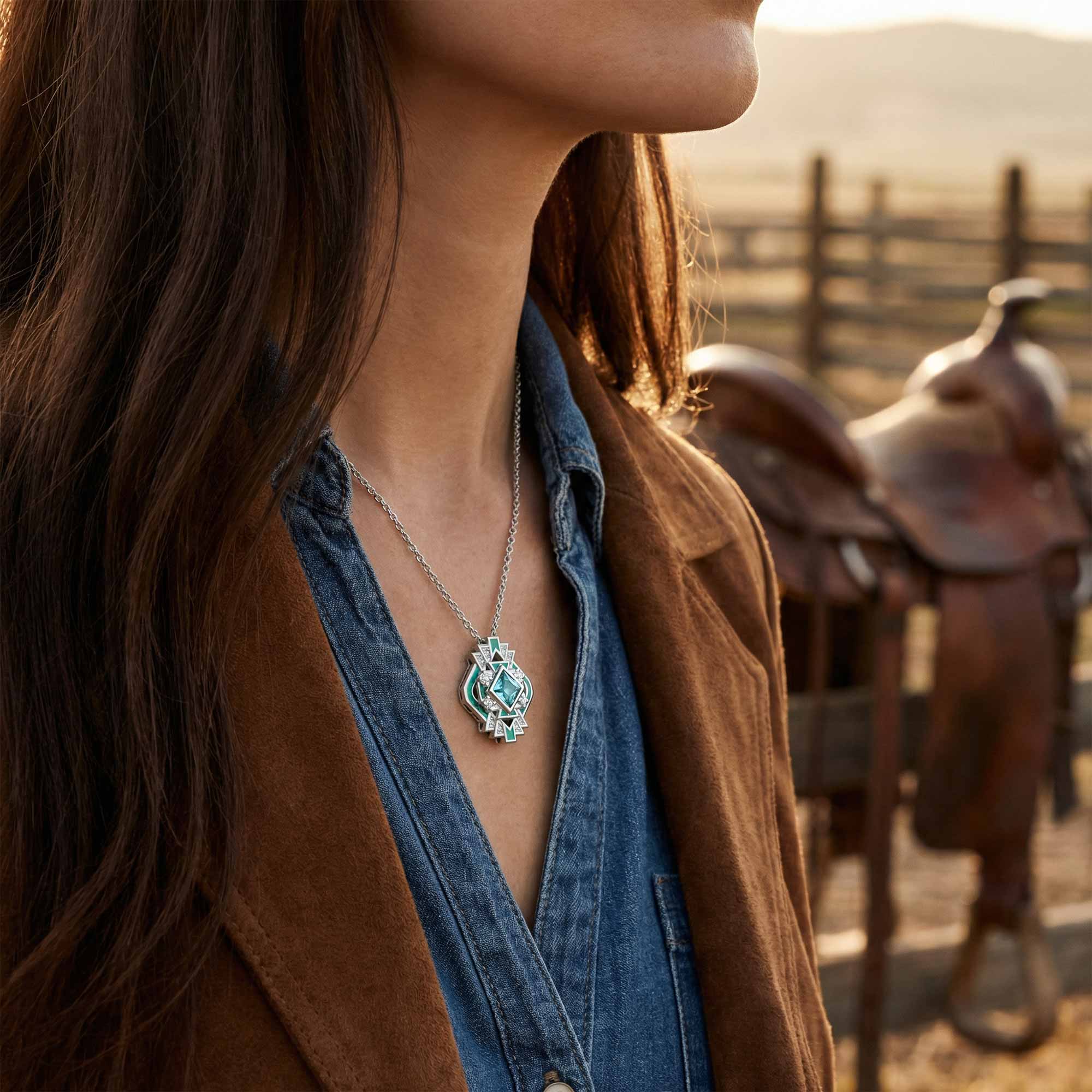 Chief's Crown Necklace - Aquamarine 4