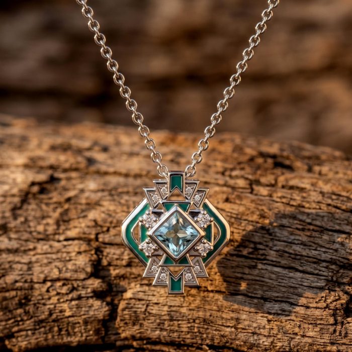 Chief's Crown Necklace - Aquamarine 1