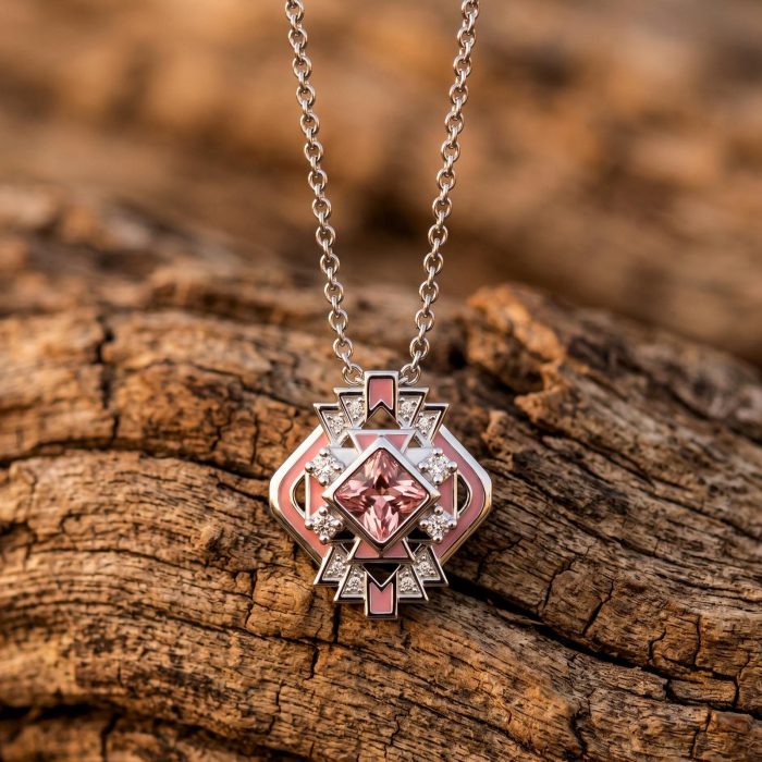 Chief's Crown Necklace - Rose Quartz 1