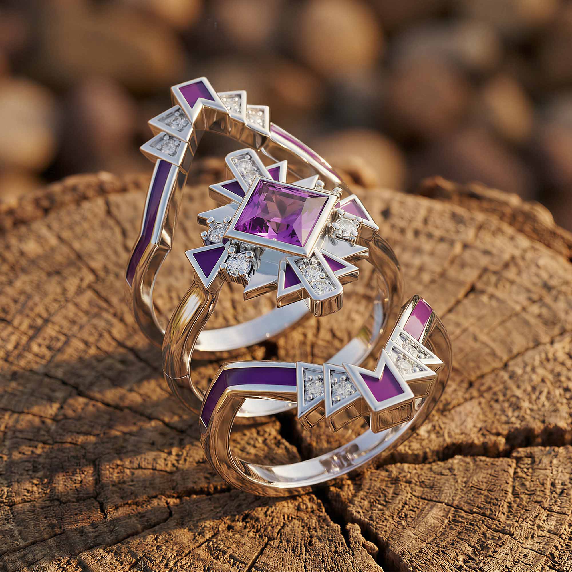 Chief's Crown Ring - Amethyst 3