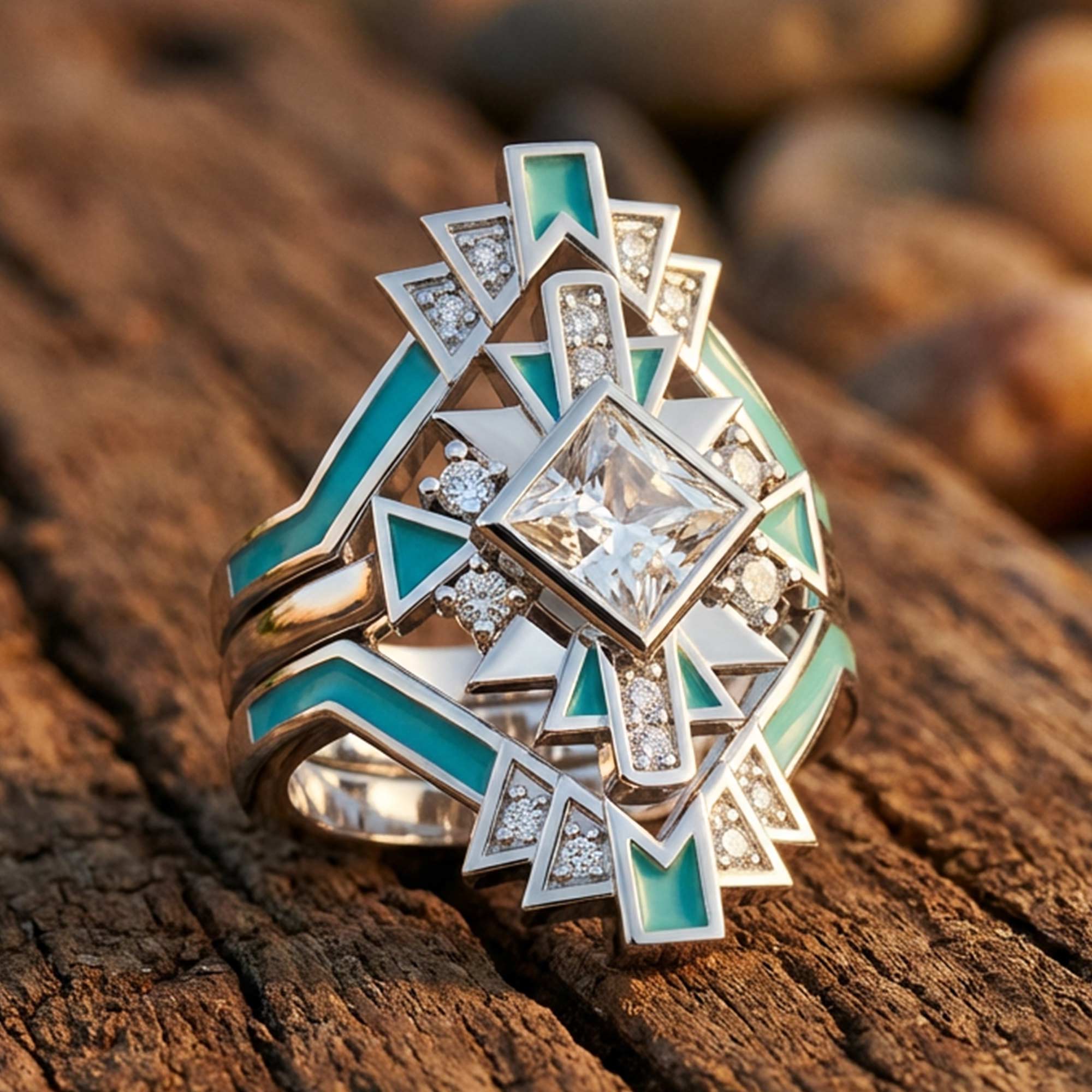 Chief's Crown Ring - Moissanite 1