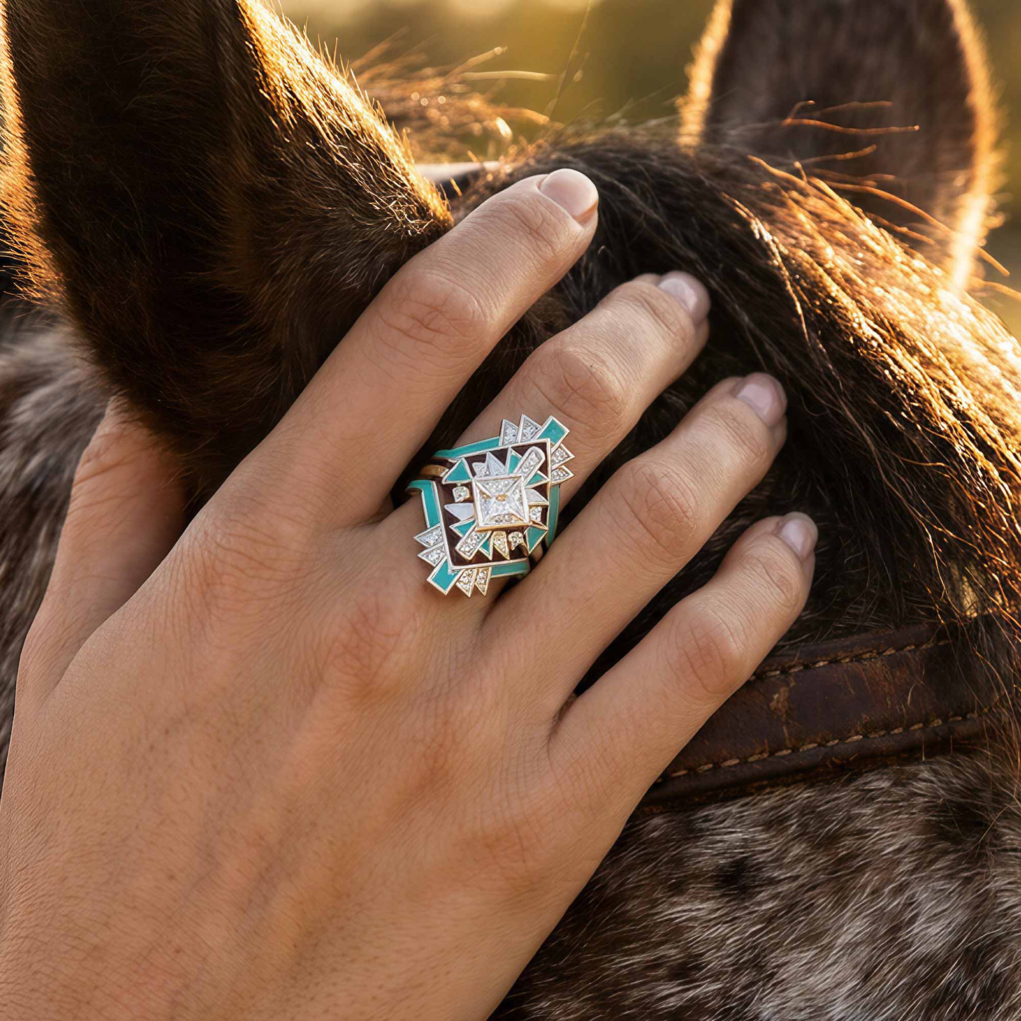 Chief's Crown Ring - Moissanite 2