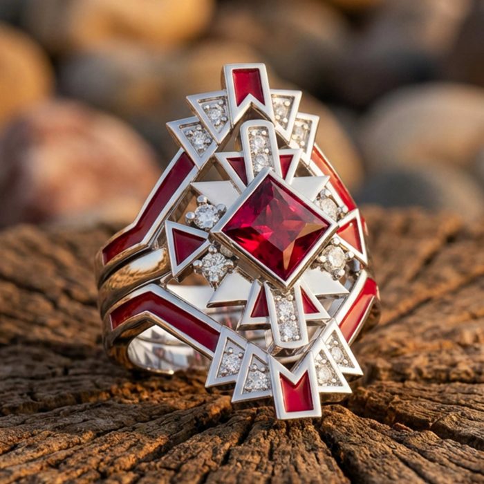 Chief's Crown Ring - Ruby 1