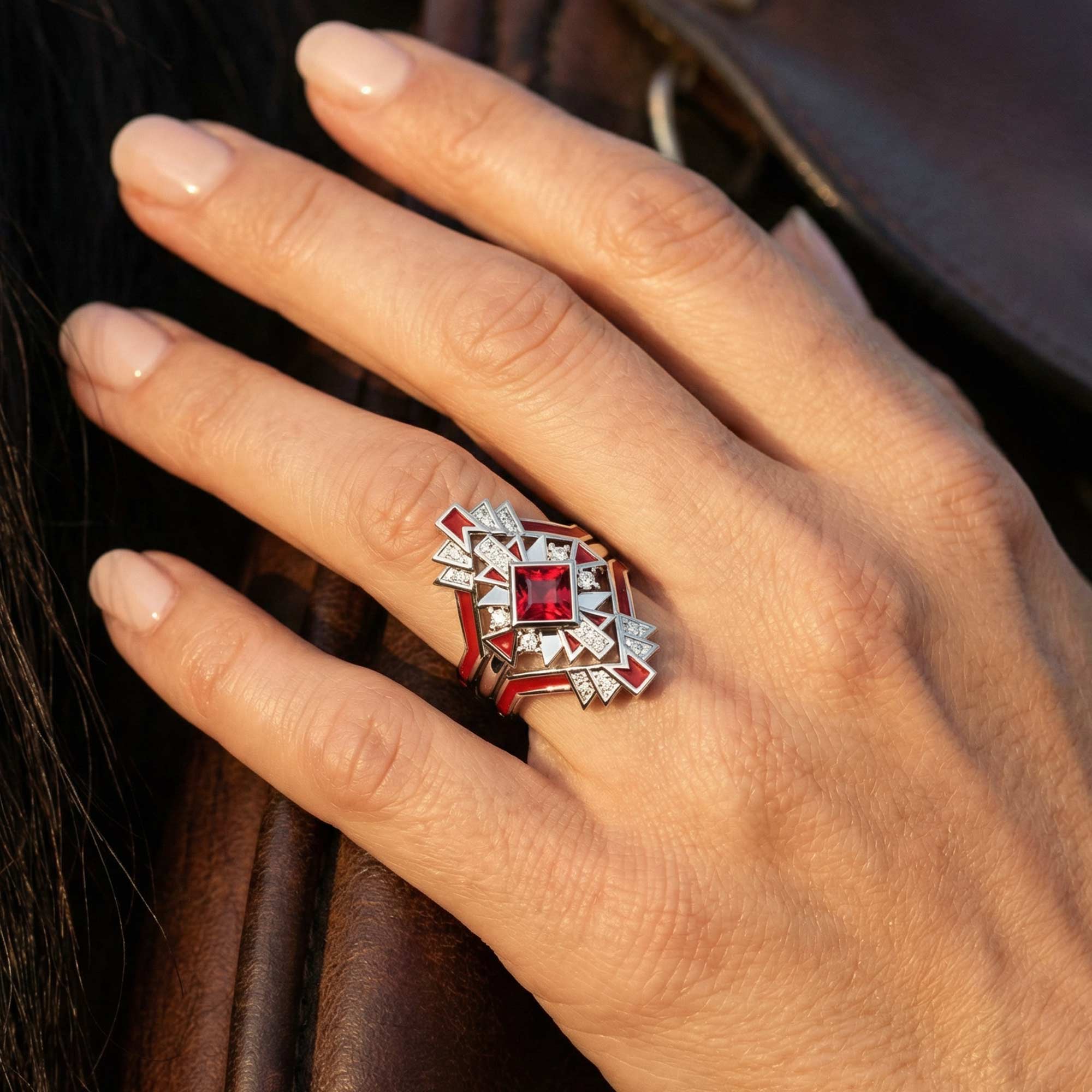 Chief's Crown Ring - Ruby 4