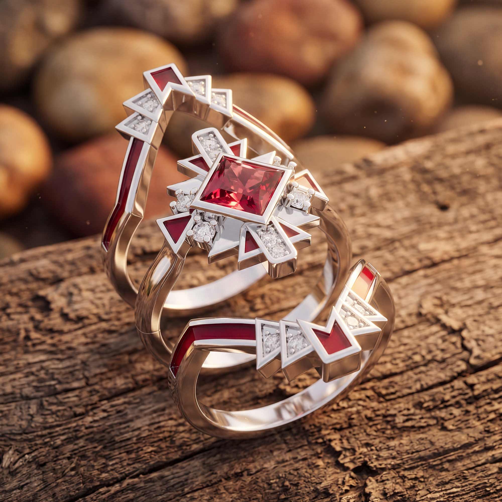 Chief's Crown Ring - Ruby 3