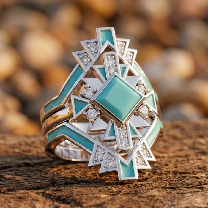 Chief's Crown Ring - Turquoise 1