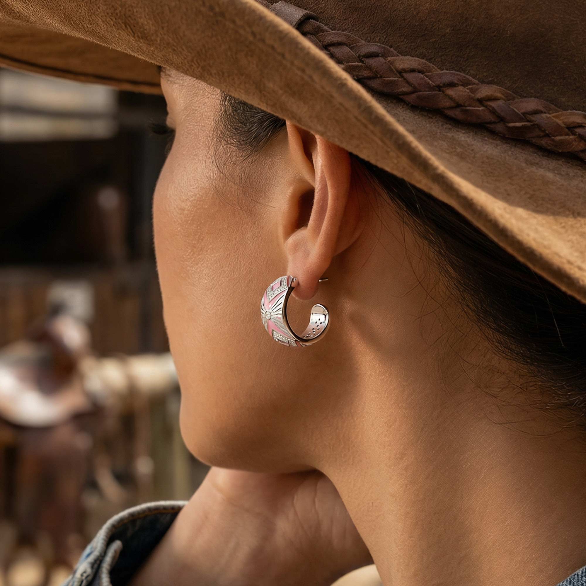 Cowgirl Legend Earrings - Pink 2