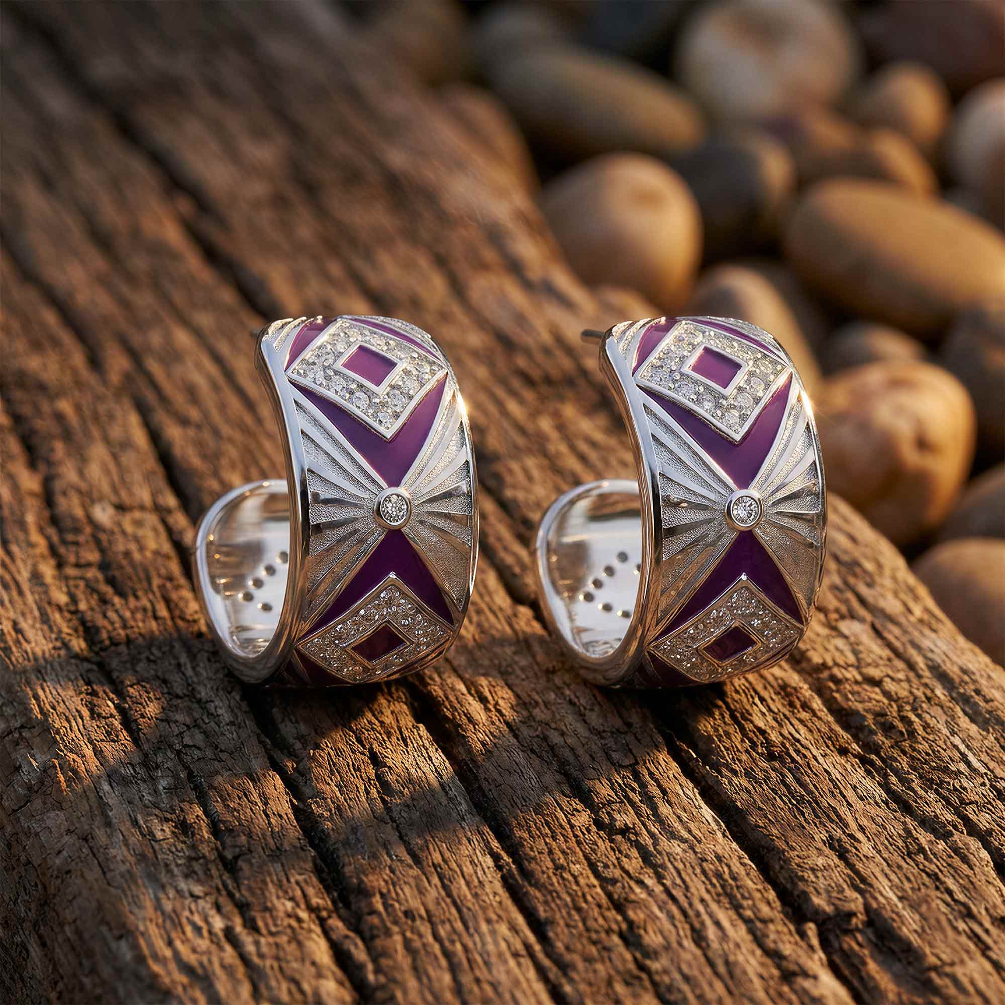 Cowgirl Legend Earrings - Purple 1