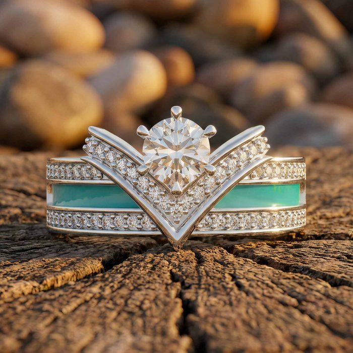 Crowned Noble Ring - Moissanite 1