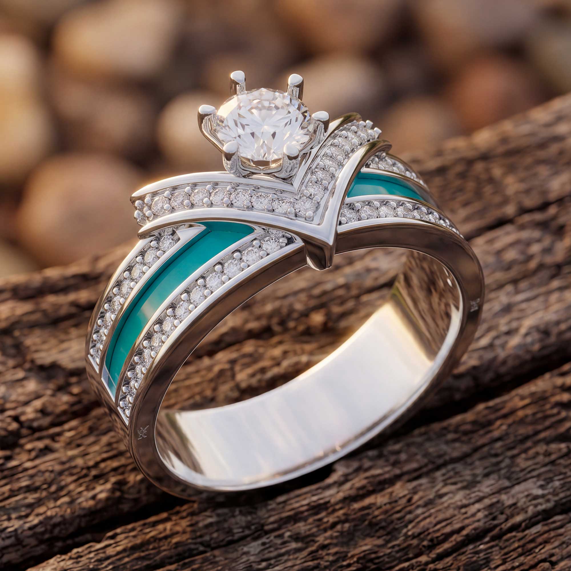 Crowned Noble Ring - Moissanite 3