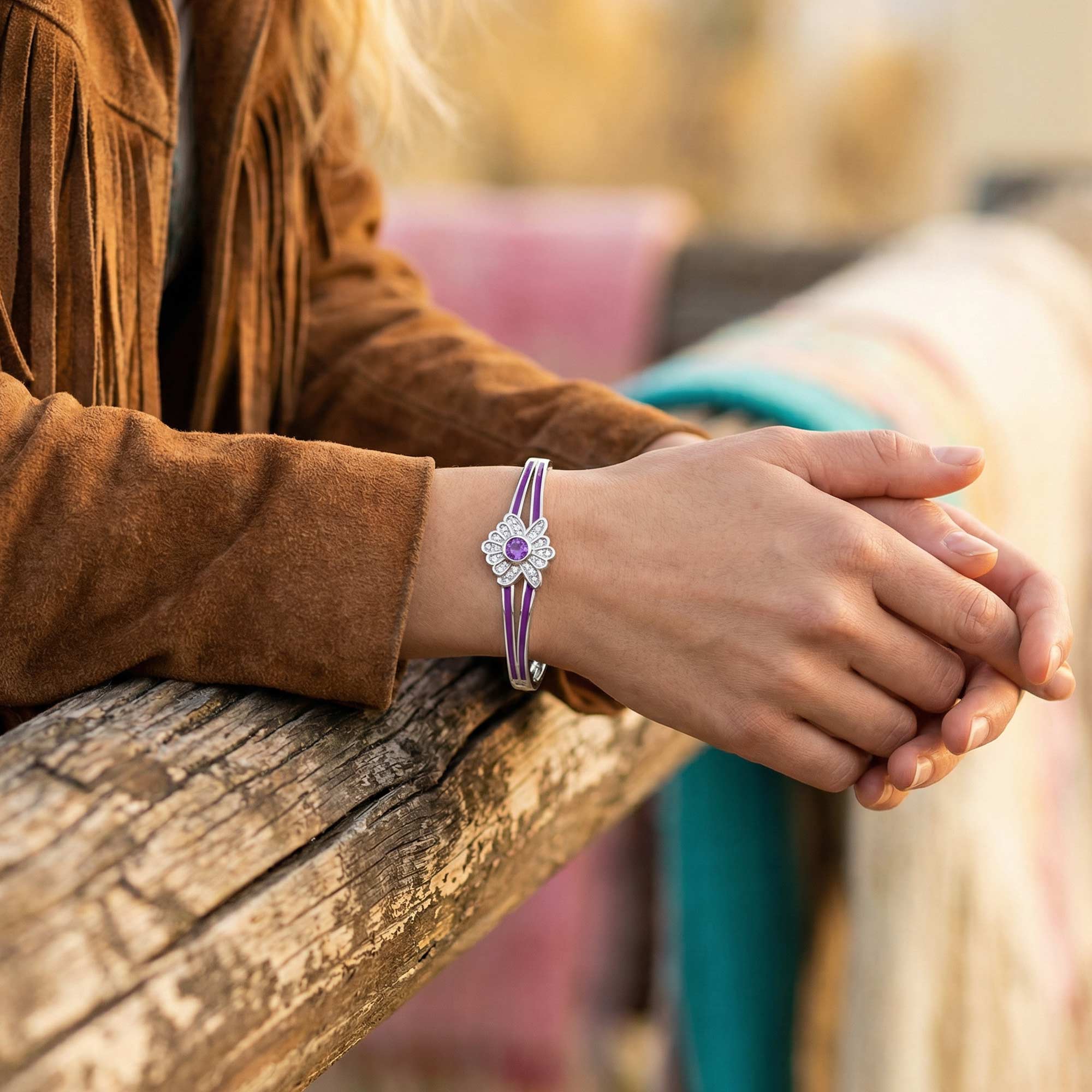 Desert Bloom Bracelet - Amethyst 2