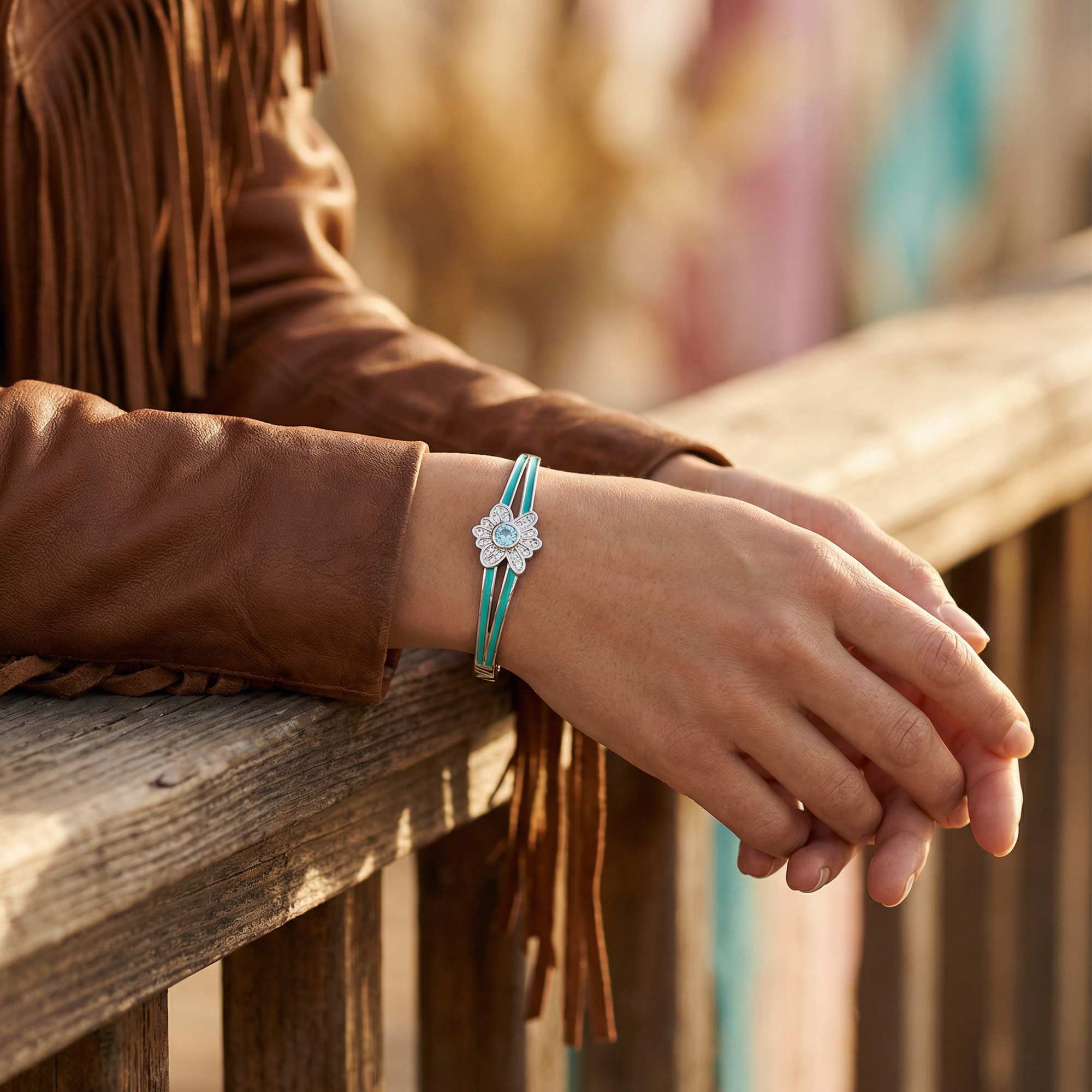 Desert Bloom Bracelet - Aquamarine 2