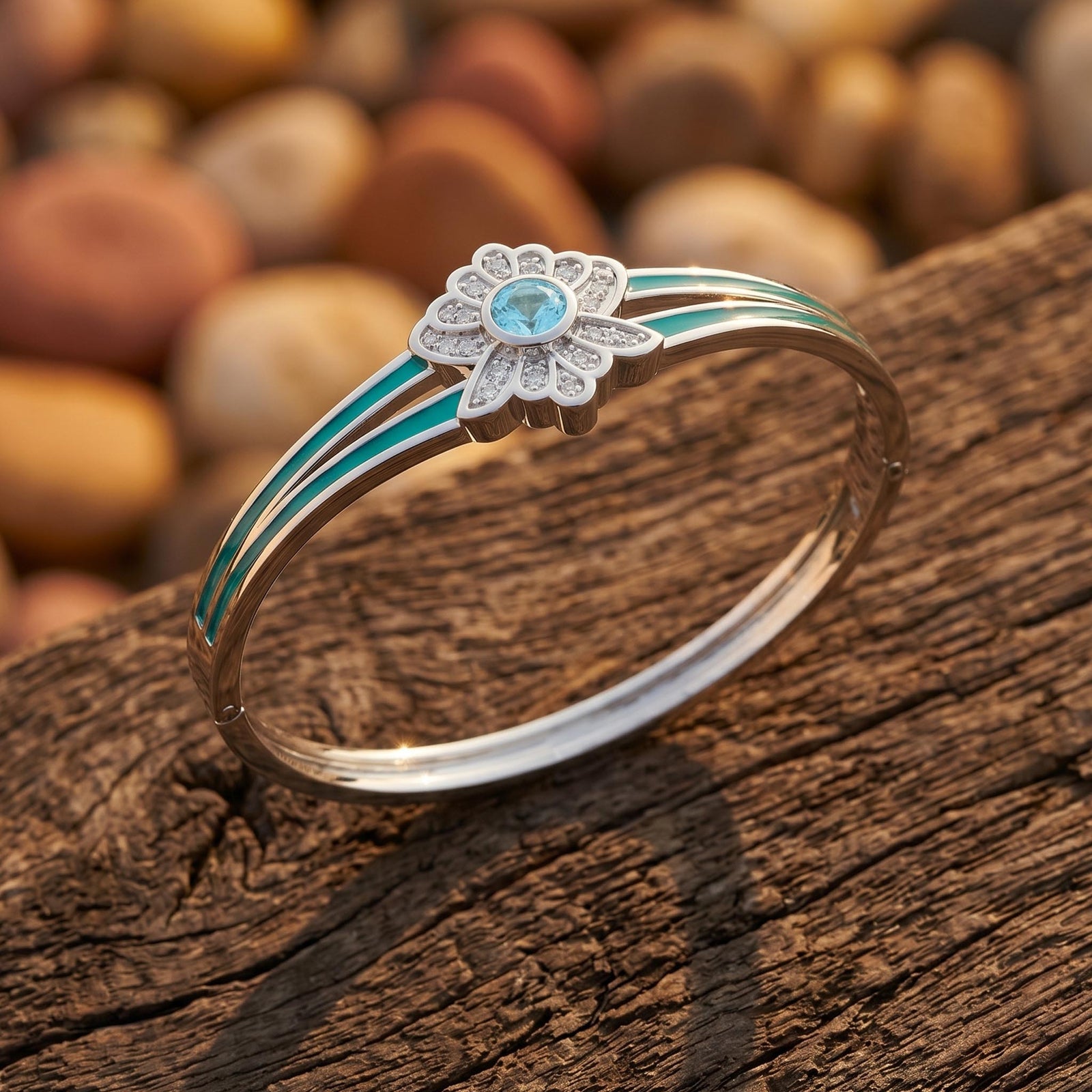 Desert Bloom Bracelet - Aquamarine 3