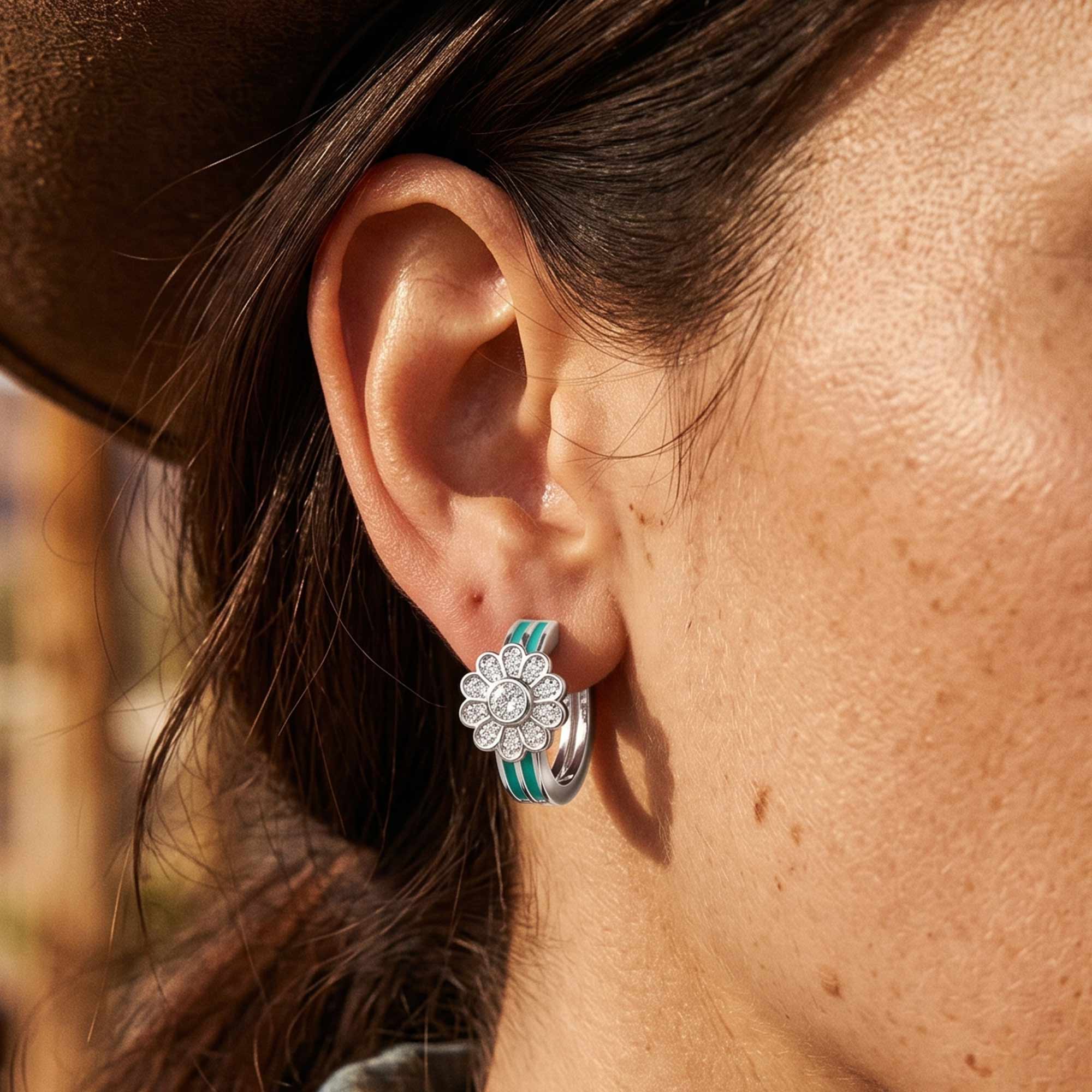 Desert Bloom Earrings - Moissanite 4